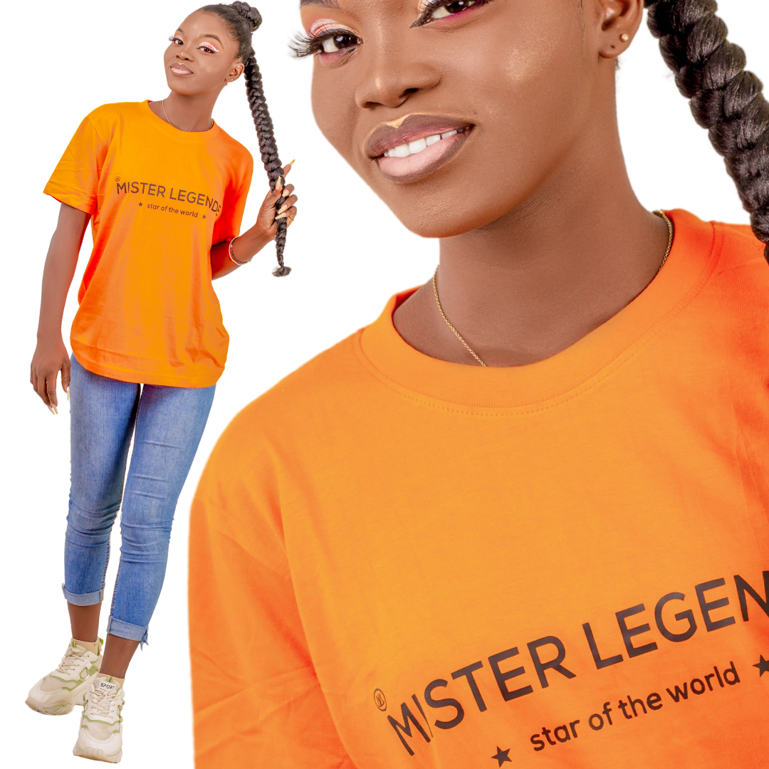 T-Shirt Star Of World Orange